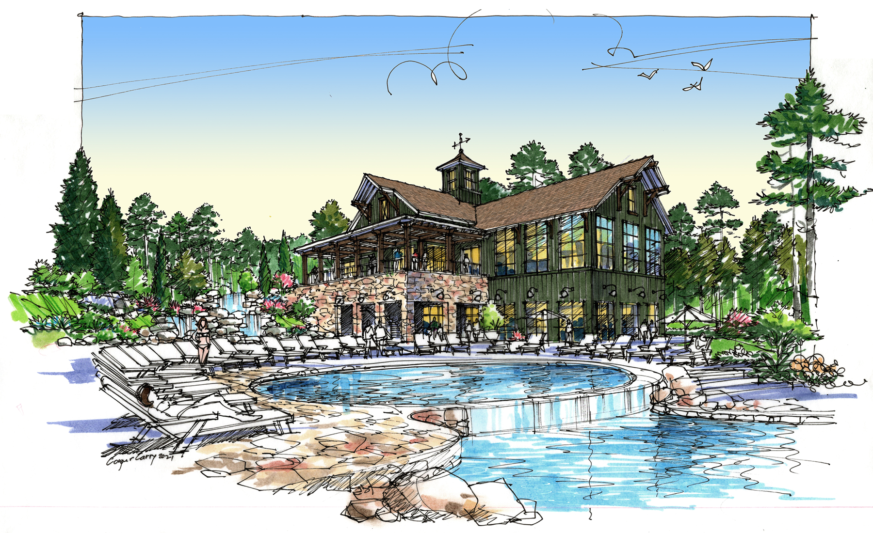 Lake club rendering