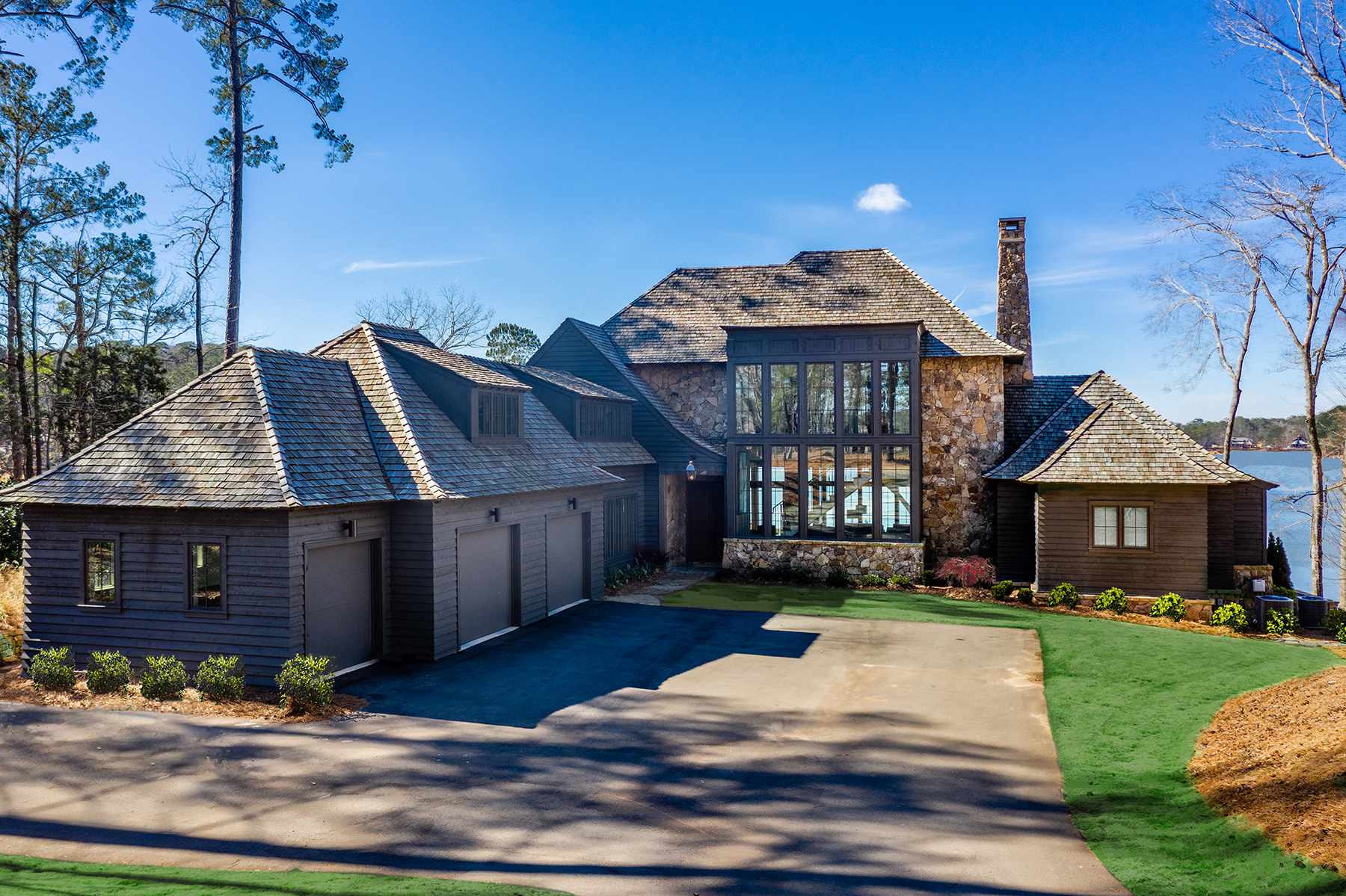 inland side of lake house